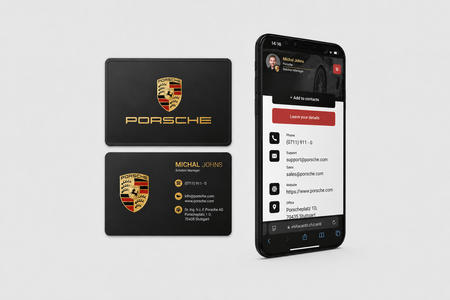 NFC-Visitenkarte Metall – Eigenes Design