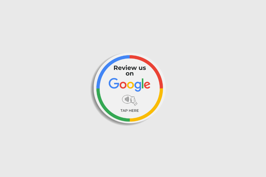 Große Google-Bewertungsaufkleber