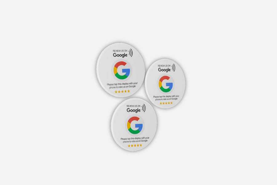 Google-Bewertungsaufkleber (3 Stück)