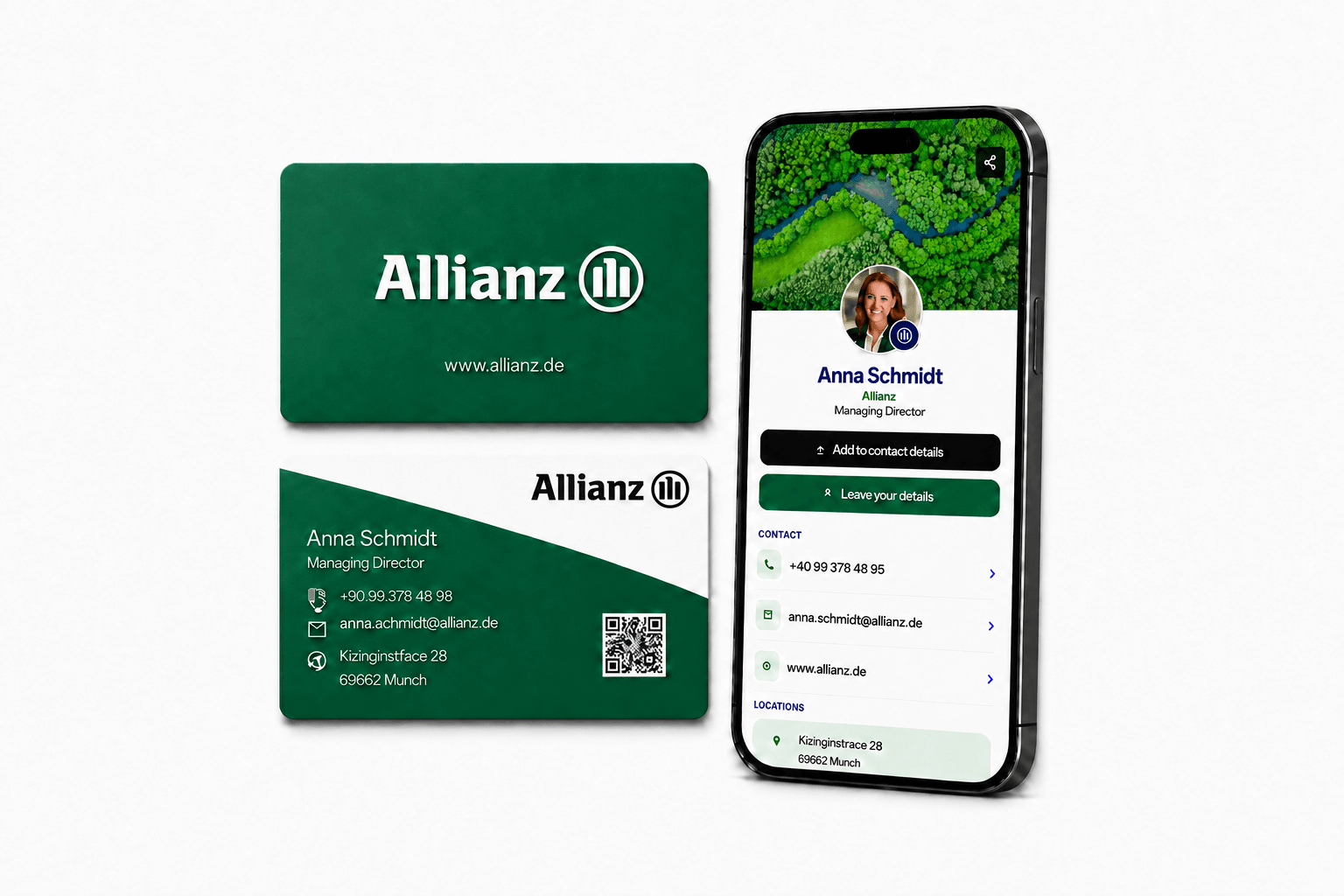 NFC-Visitenkarte RPET – Eigenes Design