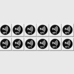 NFC-Aufkleber NTAG213 für Metall Schwarz (12 Stück)