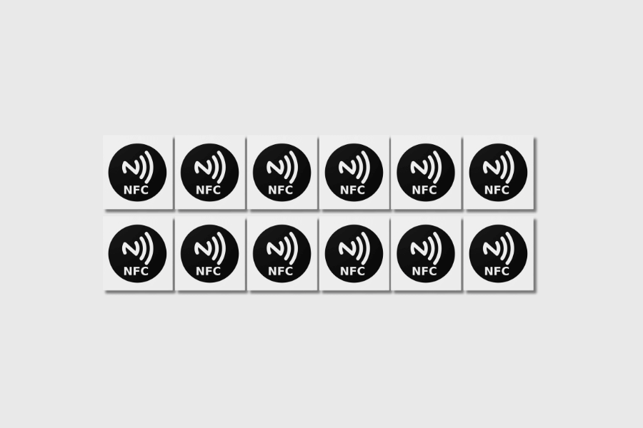 NFC-Aufkleber NTAG213 für Metall Schwarz (12 Stück)