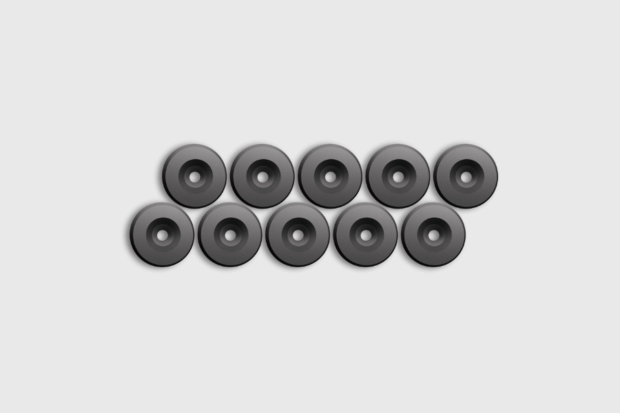 NFC-Tag ABS rund NTAG213 Schwarz (10 Stück)