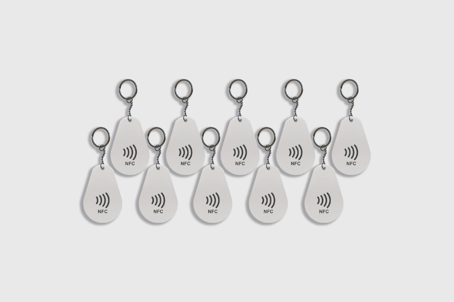 NFC-Schlüsselanhänger Epoxy NTAG213 Weiß (10 Stück)