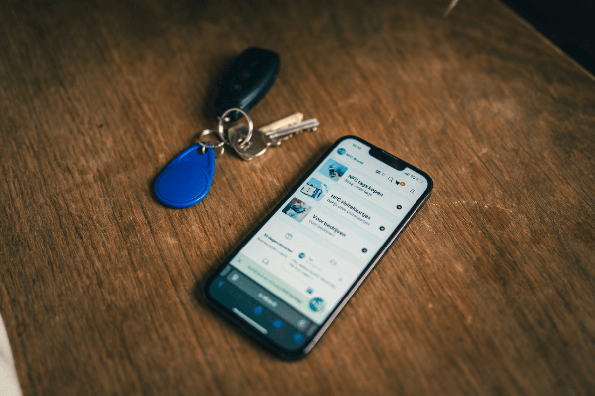 NFC sleutelhanger blauw