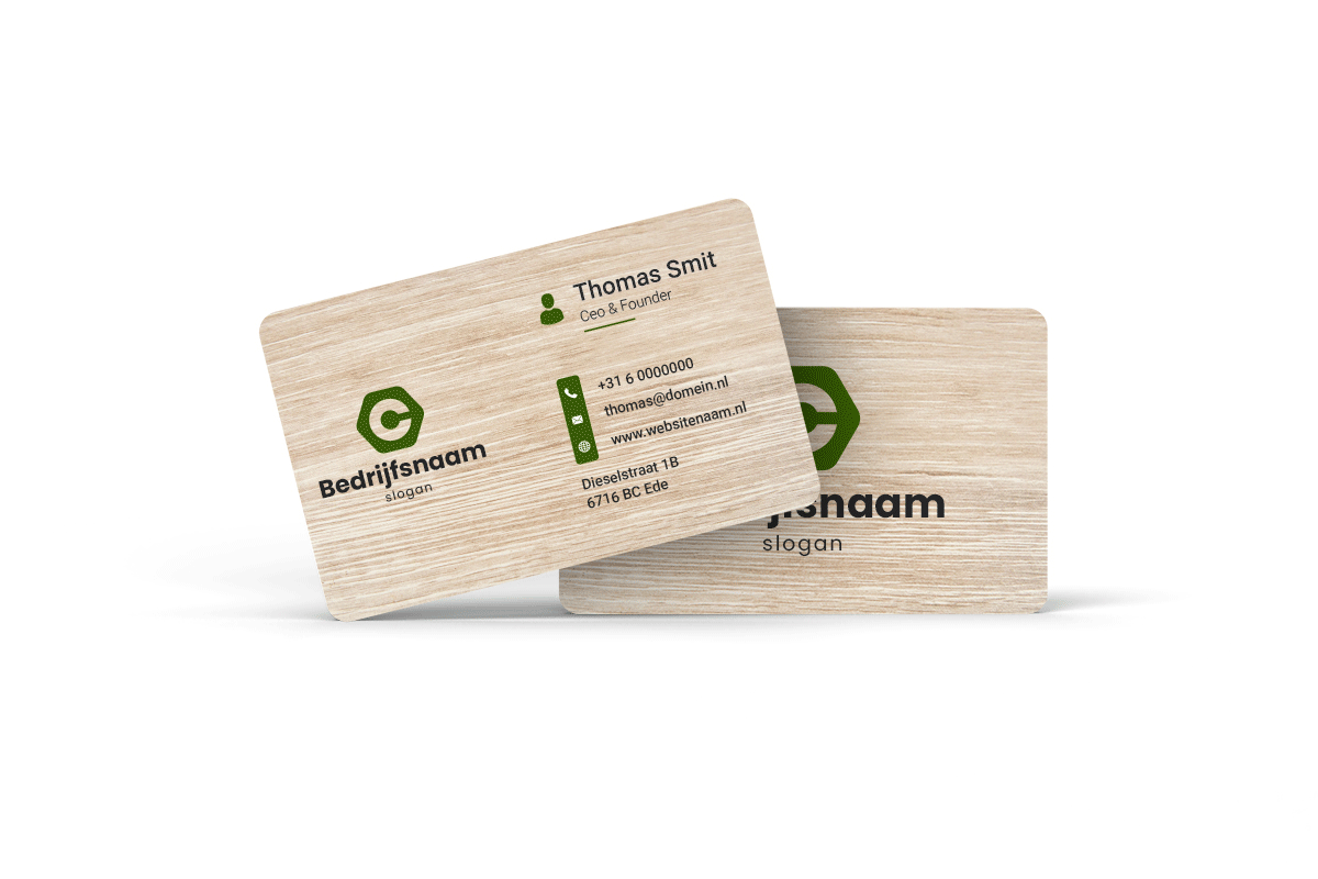 NFC-Visitenkarte Holz – Individuelles Design
