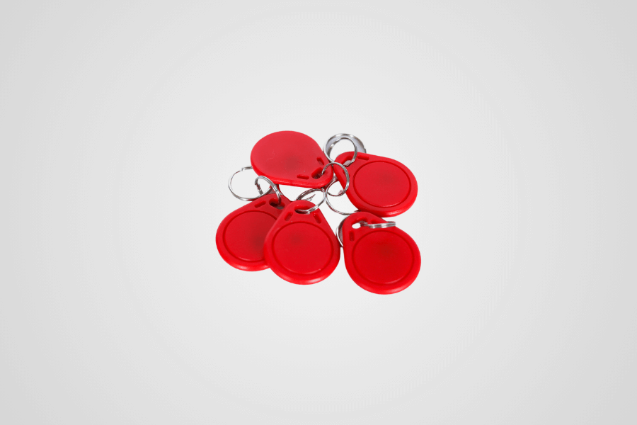 RFID Schlüsselanhänger Rot (10 Stück)